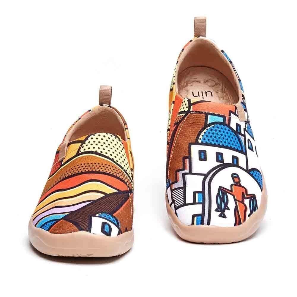 UIN Women's Slip On Casual Loafers Comfort Walking Shoes (Sunset in Santorini) - Picture 4 of 11